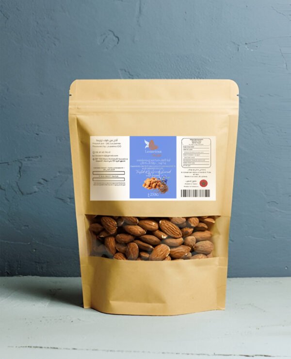 Amandes grillées et aromatisées aux graines de lin
